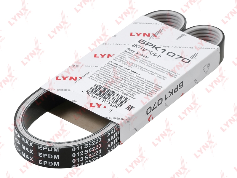 LYNXAUTO 6PK1070 Ремень поликлиновой (EPDM, Power Max)