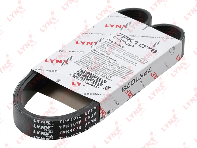 LYNXAUTO 7PK1078 Ремень поликлиновой (EPDM, Power Max)