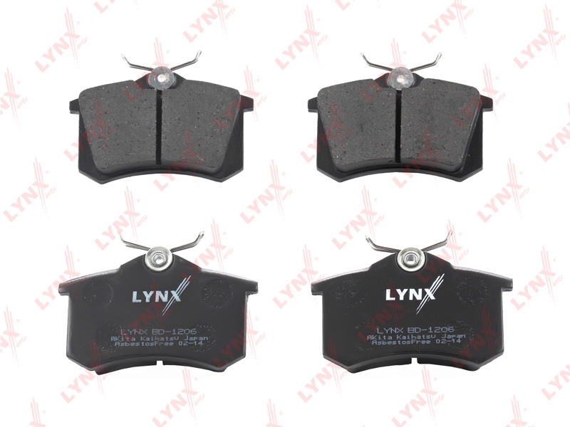 LYNXAUTO BD1206 Колодки тормозные AUDI 96-/CITROEN 99-/RENAULT 98-/PEUGEOT 00-/VW 95- зад.