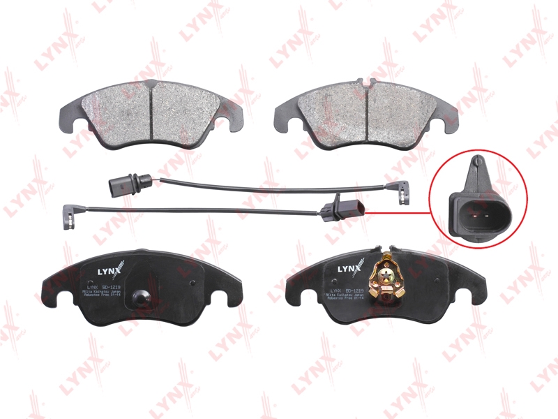 LYNXAUTO BD1219 Колодки тормозные AUDI A4/A4 ALLROAD/A5/Q5 1.8-3.2 07- пер. с датч.