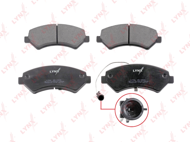 LYNXAUTO BD2829 Колодки тормозные передние подходит для CITROEN Jumper, FIAT Ducato, PEUGEOT Boxer 2.2D-3.0D 07 BD-2829