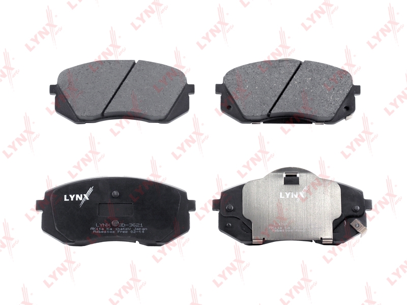 LYNXAUTO BD3621 Колодки тормозные передние подходит для HYUNDAI iX35 2.0 10, KIA Sportage 2.0 10 BD-3621