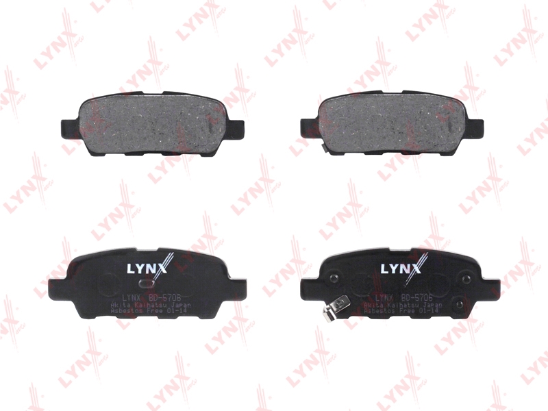 LYNXAUTO BD5706 Колодки тормозные дисковые | зад |