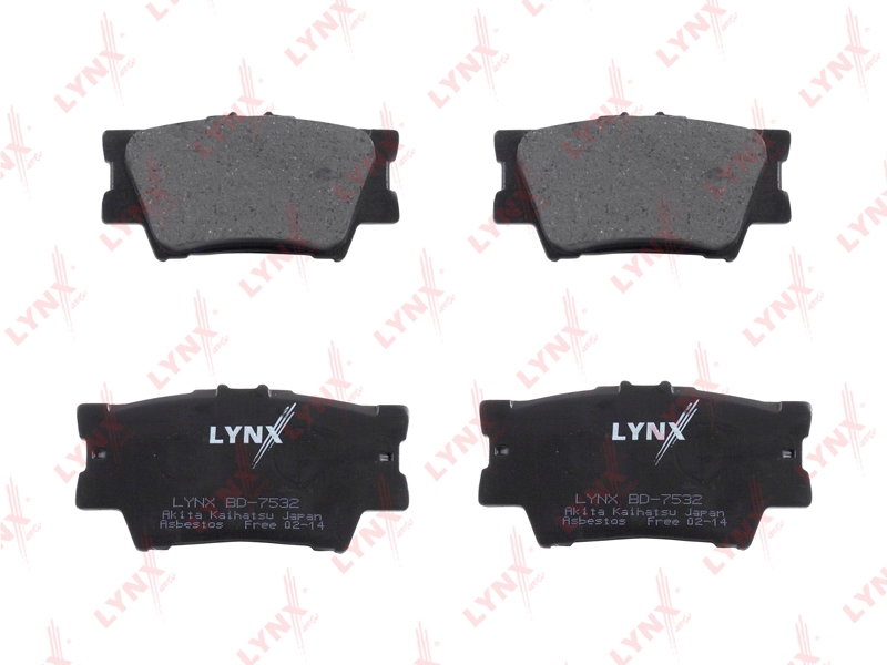 LYNXAUTO BD7532 Колодки тормозные TOYOTA RAV4 06>/CAMRY 2.4/3.5 06> зад.