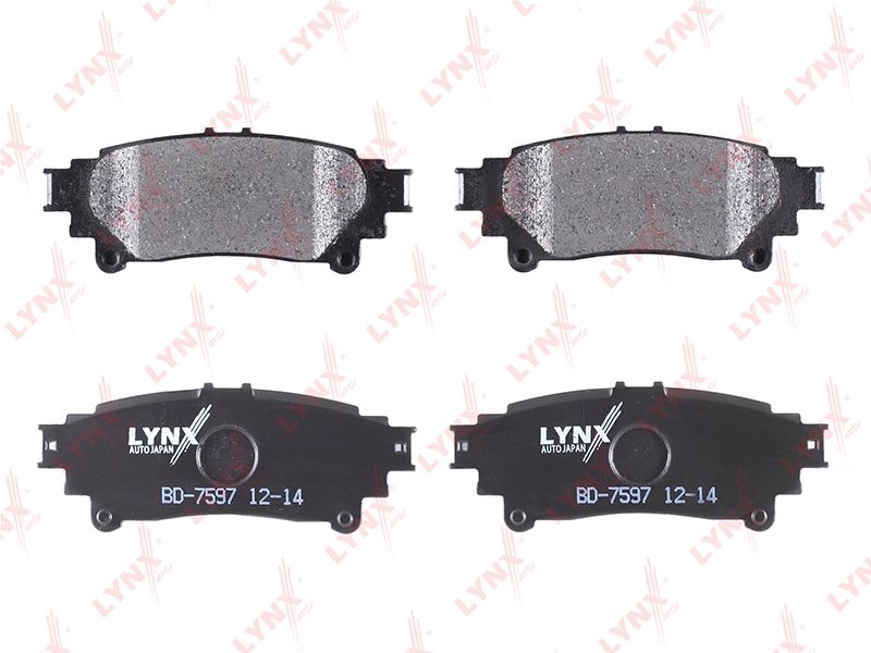 LYNXAUTO BD7597 Колодки тормозные задние подходит для LEXUS RX270-450h 08, TOYOTA Prius(ZVW4 ) 1.8h 12 BD-7597