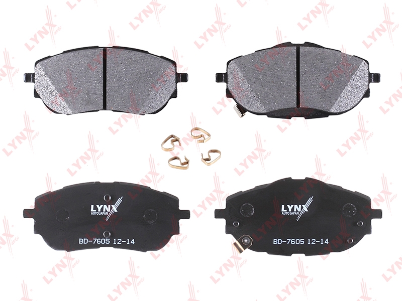 LYNXAUTO BD7605 Колодки тормозные передние подходит для TOYOTA Auris( 18 ) 1.3-1.8h 12 / Corolla( 18 ) 1.33-1.8 13 BD-7605