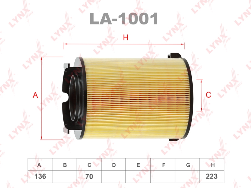 LYNXAUTO LA1001 Фильтр воздушный