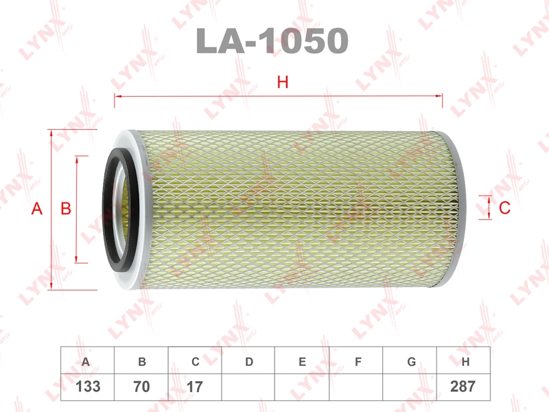 LYNXAUTO LA1050 Фильтр воздушный