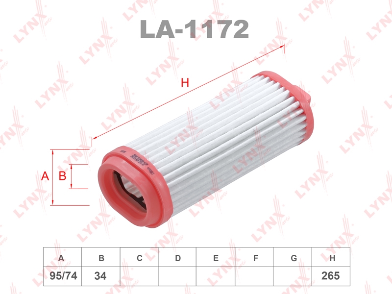 LYNXAUTO LA1172 Фильтр воздушный