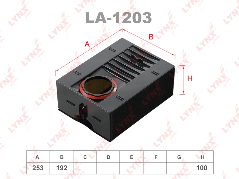 LYNXAUTO LA1203 Фильтр воздушный