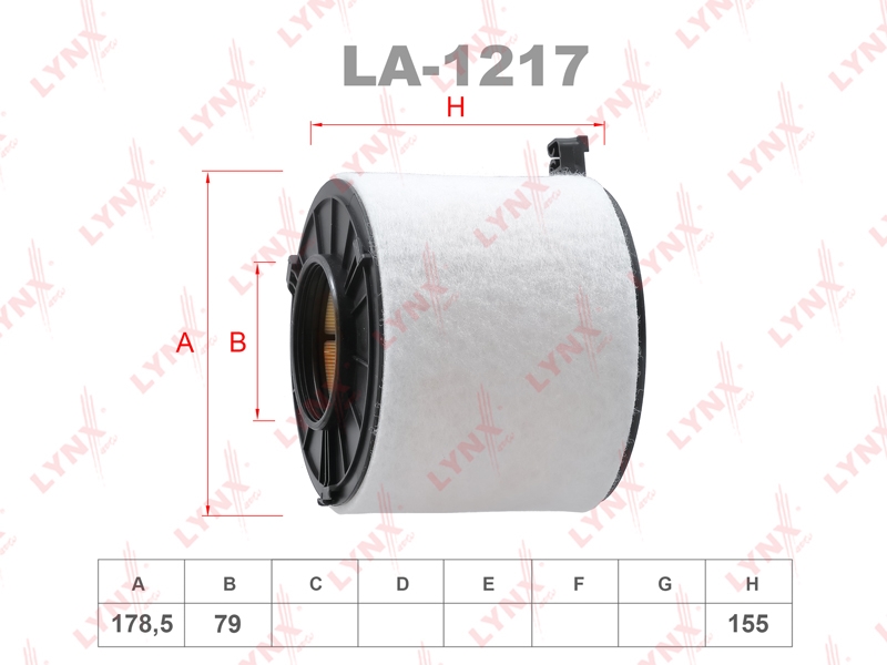 LYNXAUTO LA1217 Фильтр воздушный