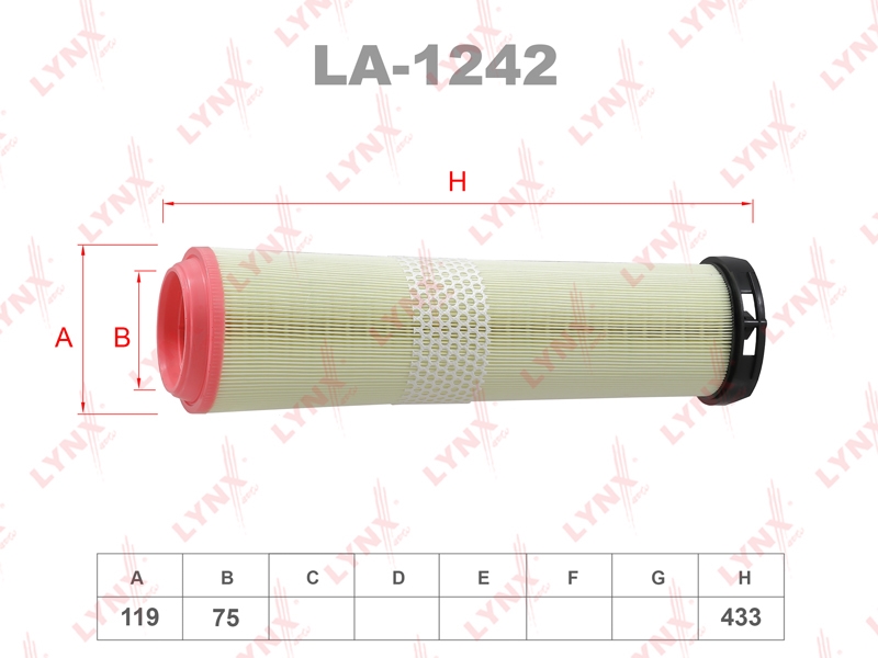 LYNXAUTO LA1242 Фильтр воздушный