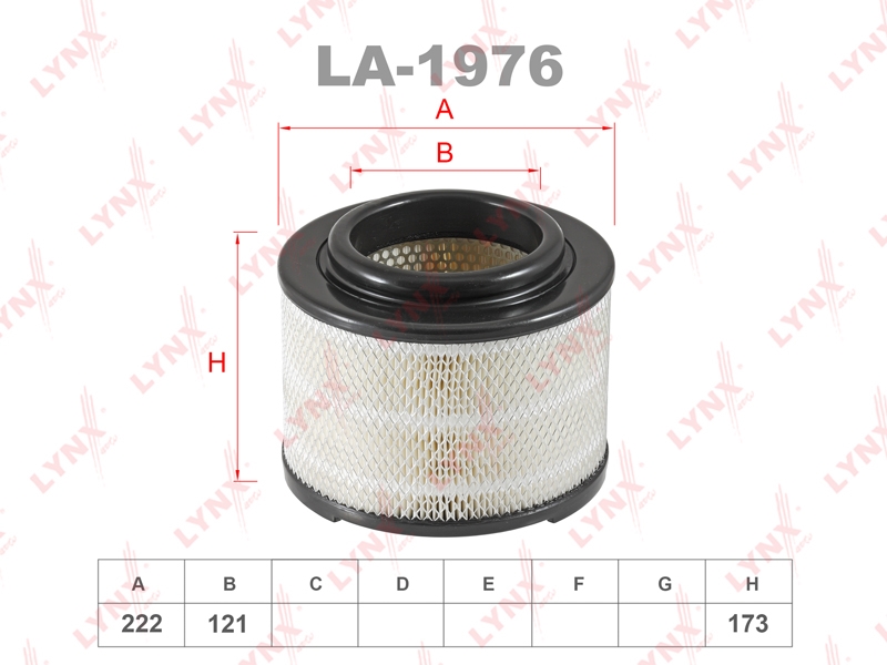 LYNXAUTO LA1976 Фильтр воздушный