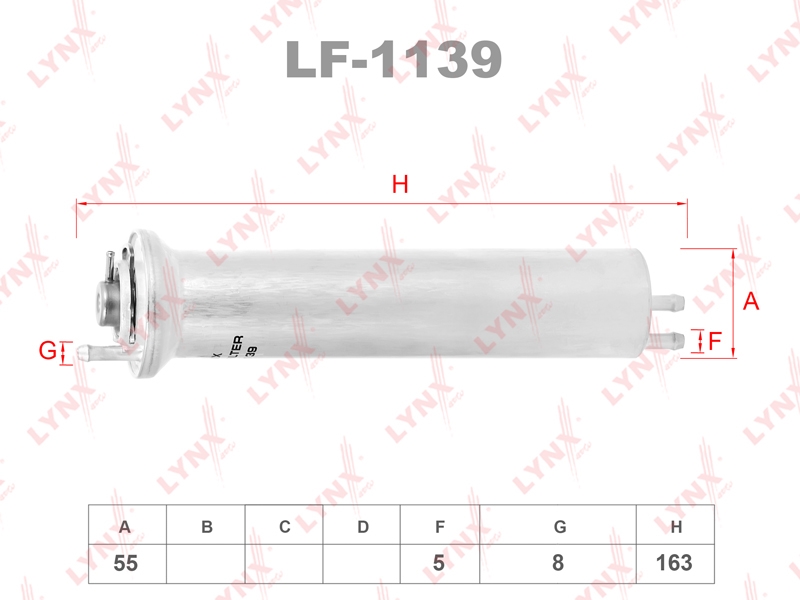 LYNXAUTO LF1139 Фильтр топливный