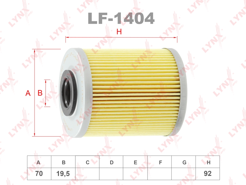 LYNXAUTO LF1404 Фильтр топливный (картридж)