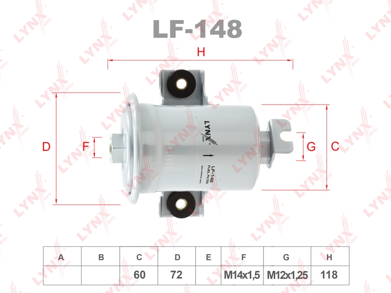 LYNXAUTO LF148 Фильтр топливный