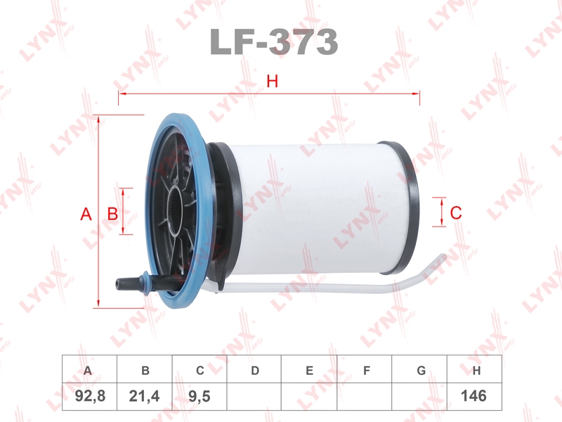 LYNXAUTO LF373 Фильтр топливный (картридж)