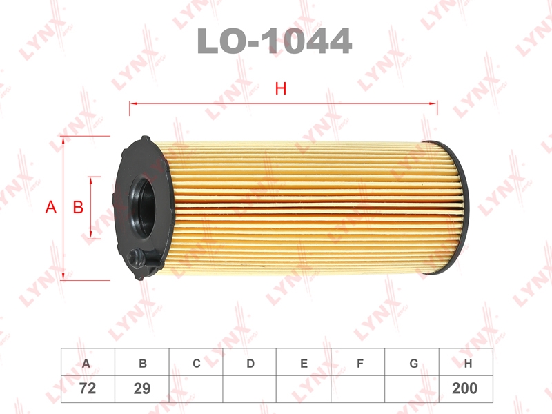 LYNXAUTO LO1044 Фильтр масляный (картридж)