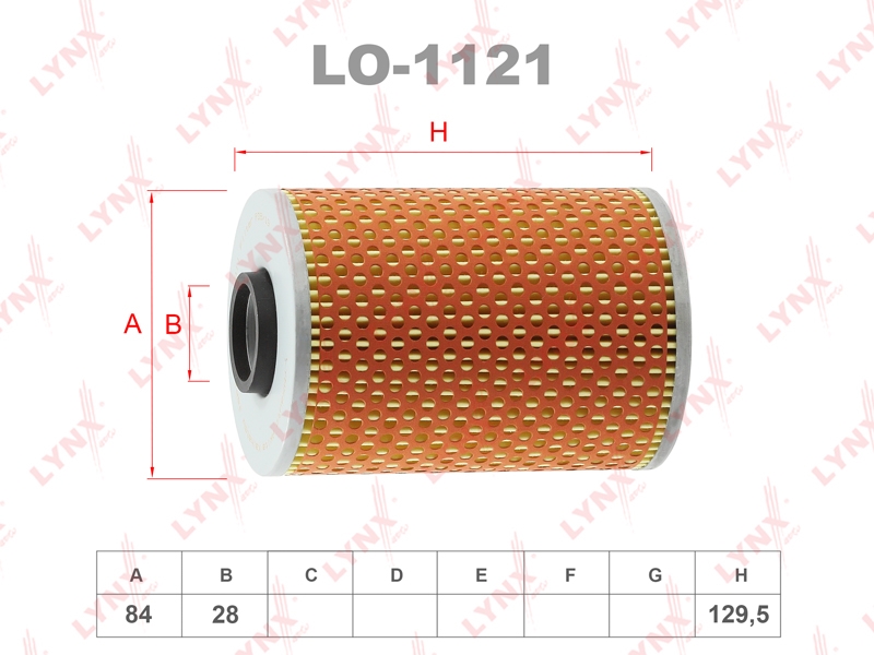 LYNXAUTO LO1121 Фильтр масляный (картридж)