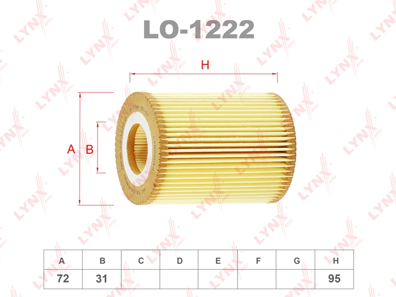 LYNXAUTO LO1222 Фильтр масляный CHRYSLER 300C 3.0D/MB W204/W211/W164/W251/SPRINTER 906 3.0D