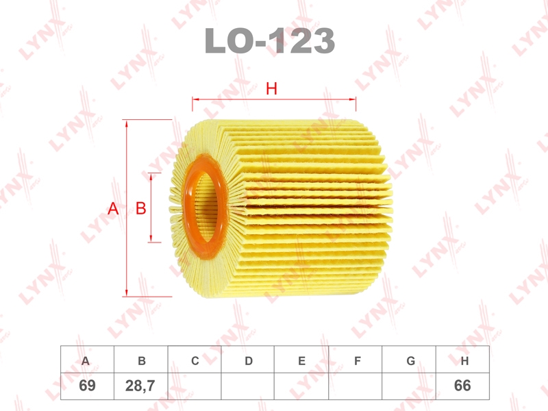 LYNXAUTO LO123 Фильтр масляный подходит для TOYOTA Camry 3.5 06,LEXUS RX 350/450h 09 LO-123