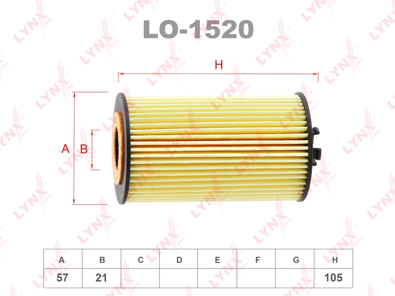 LYNXAUTO LO1520 Фильтр масляный подходит для CHEVROLET Aveo 1.4 07/Cruze 1.6-1.8 09, OPEL Astra G 1.2-1.4 98-05/H 1.2-1.8 04/Vectra C 1.8 06 LO-1520