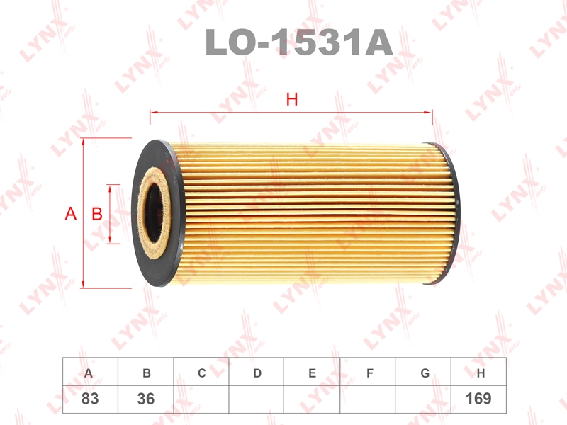 LYNXAUTO LO1531A Фильтр масляный (картридж)