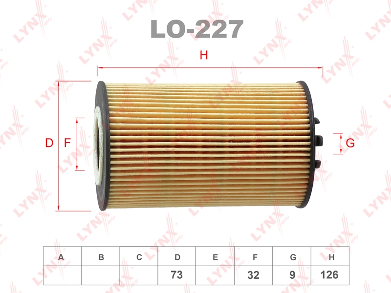 LYNXAUTO LO227 Фильтр масляный MB W204/211/212/221 6.3 AMG