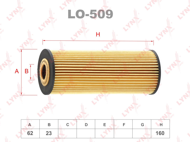 LYNXAUTO LO509 LO-509 Фильтр масляный LYNXauto
