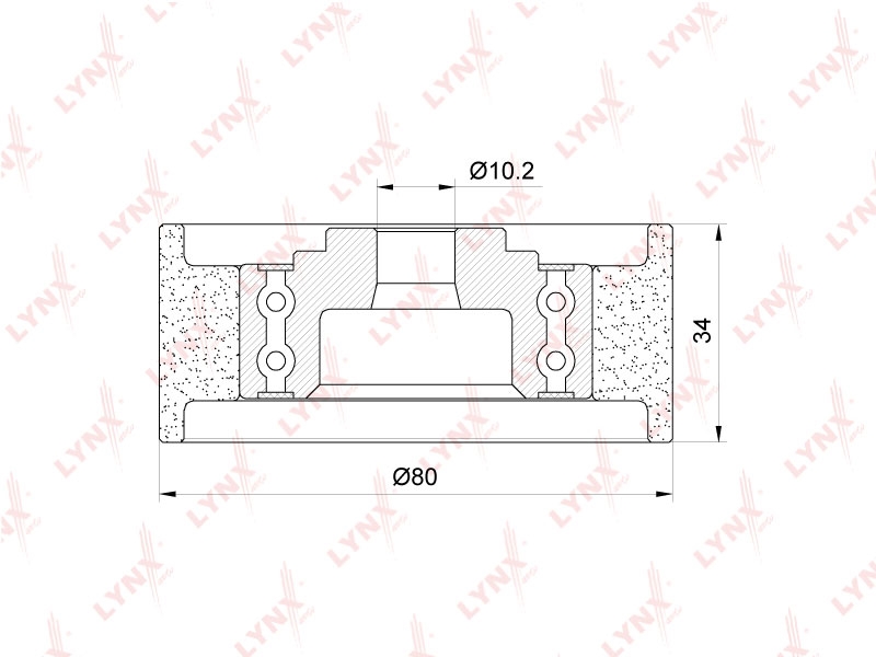 LYNXAUTO PB3113 Ролик ремня ГРМ AUDI A3/A4/A6/VW GOLF 5/PASSAT 2.0TD 03-