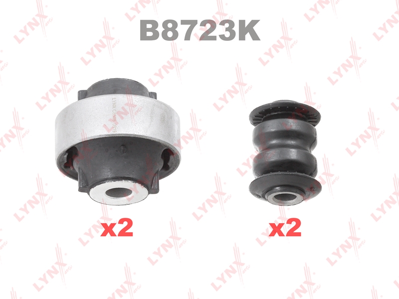 LYNXAUTO B8723K Сайлентблок рычага NISSAN MICRA 02-/NOTE 05-/RENAULT MEGANE II пер. (к-т 4шт)