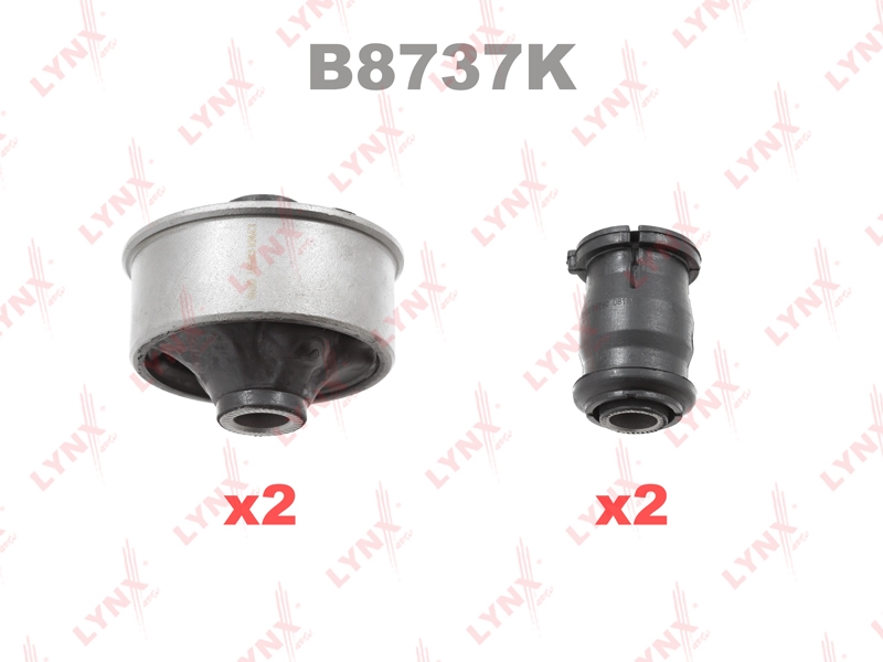 LYNXAUTO B8737K Комплект сайлентблоков / Рычагов / Перед. подв. B8737K