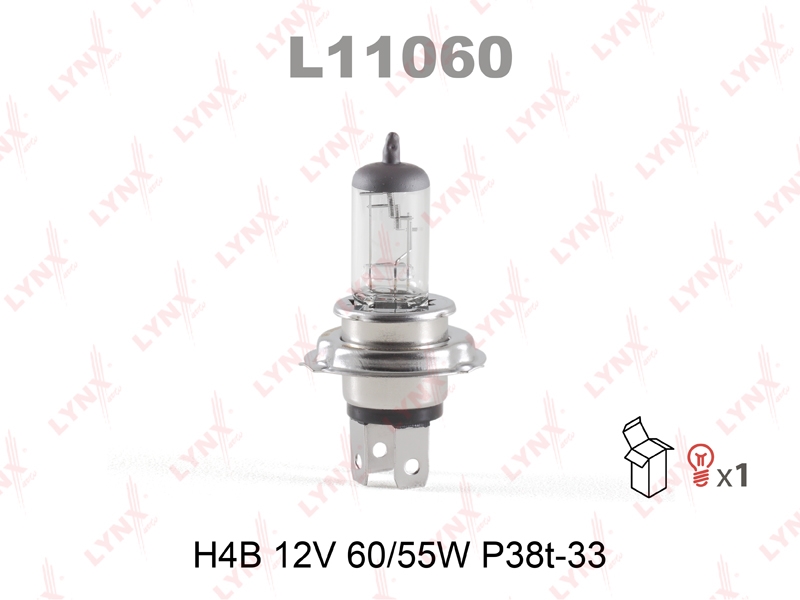 LYNXAUTO L11060 Лампа H4B 12V 60/55W