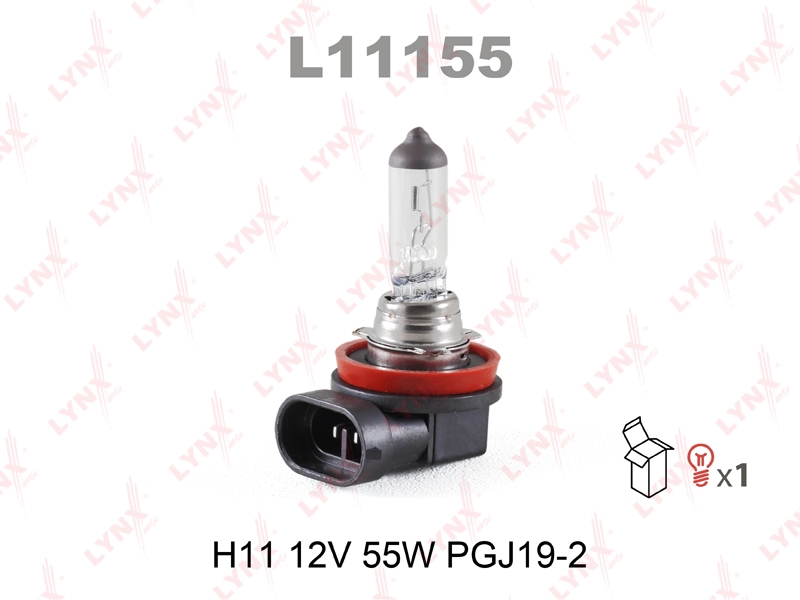 LYNXAUTO L11155 Лампа галогеновая [H11 12V 55W PGJ19-2]