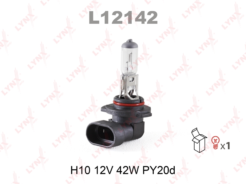 LYNXAUTO L12142 Лампа H10 12V 42W PY20D