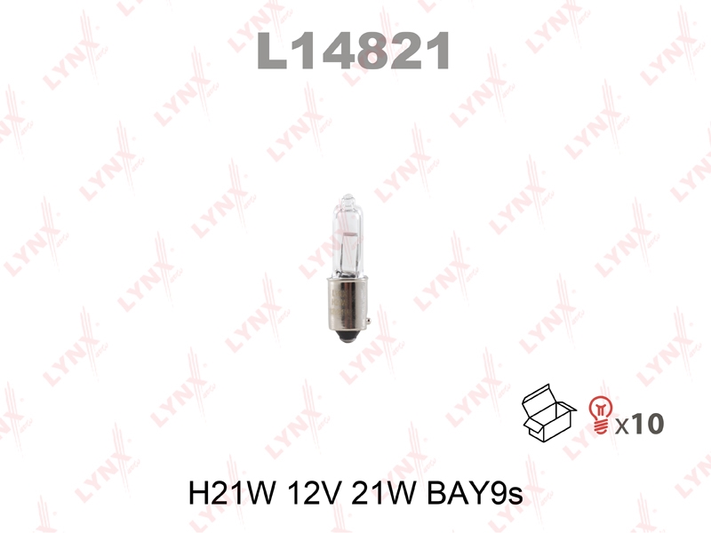 LYNXAUTO L14821 L14821 H21W 12V 21W BAY9S Лампа LYNXauto