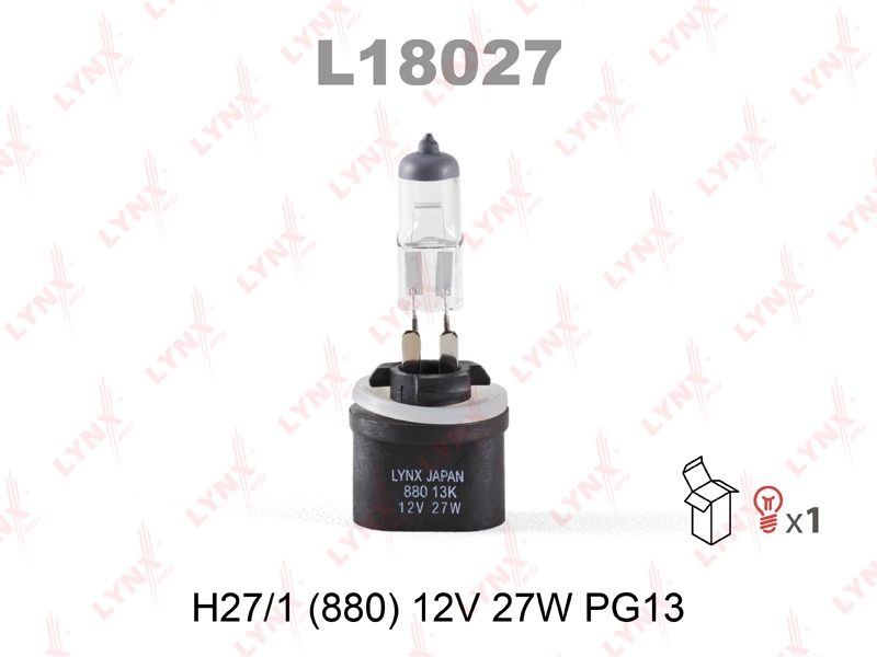 LYNXAUTO L18027 Лампа H27W/1 12V PG13