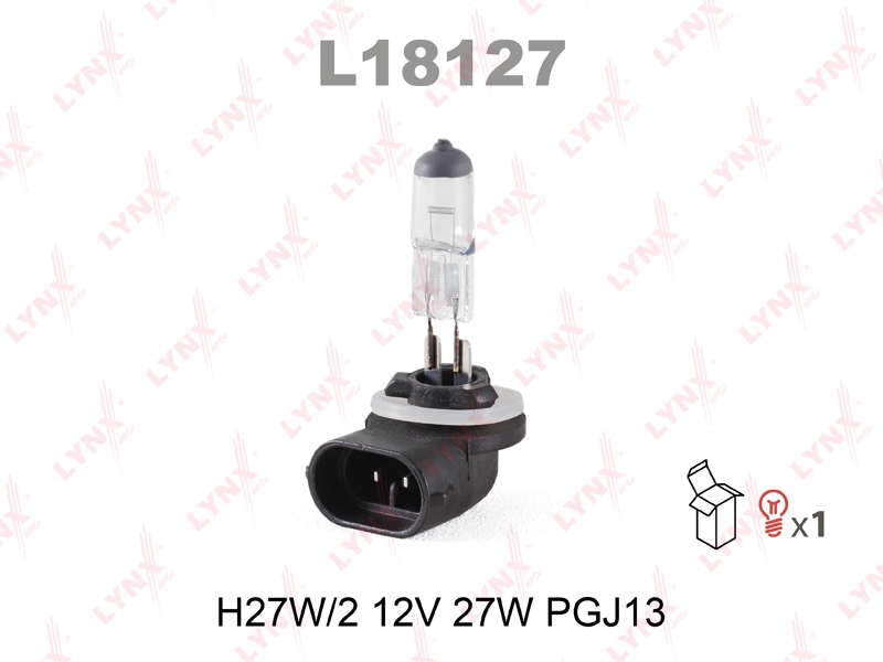 LYNXAUTO L18127 L18127 881 12V27W PGJ13 (C: 31.8mm) Лампа LYNXauto