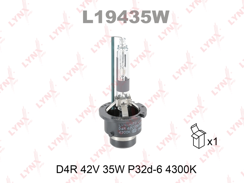 LYNXAUTO L19435W Лампа D4R 12V (35W) P32d-6 4300K