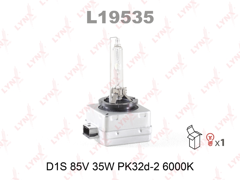 LYNXAUTO L19535 Лампа D1S 12V 35W PK32d-2, 6000K