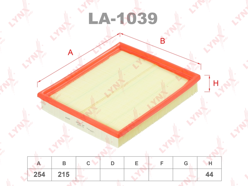 LYNXAUTO LA1039 Фильтр воздушный