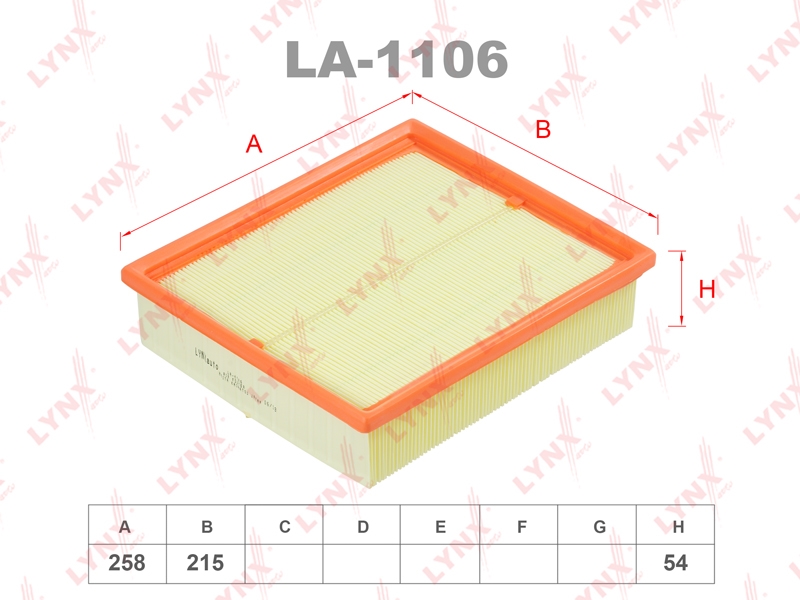 LYNXAUTO LA1106 Фильтр воздушный