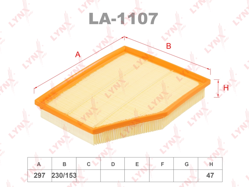 LYNXAUTO LA1107 Фильтр воздушный