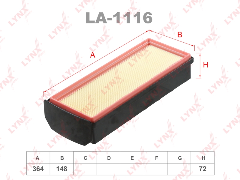 LYNXAUTO LA1116 Фильтр воздушный