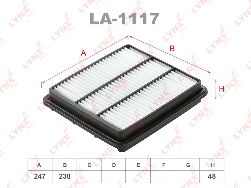 LYNXAUTO LA1117 Фильтр воздушный