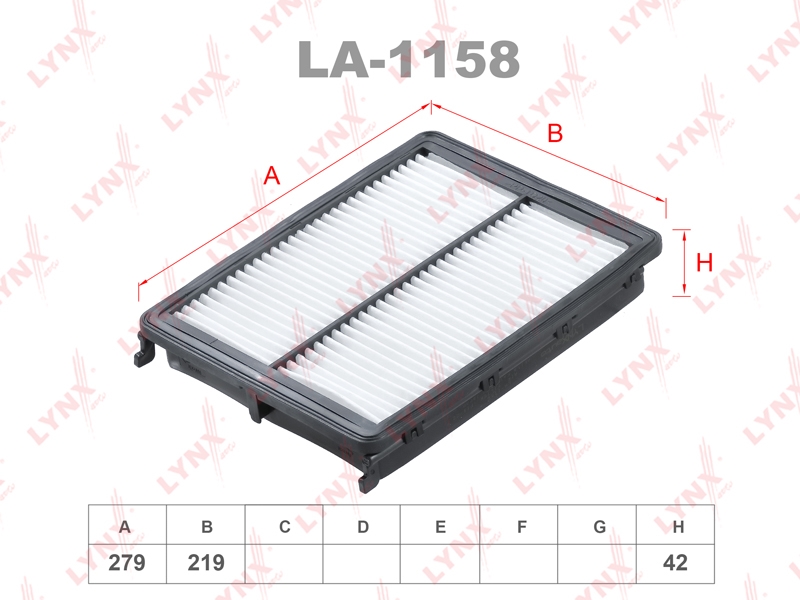LYNXAUTO LA1158 Фильтр воздушный