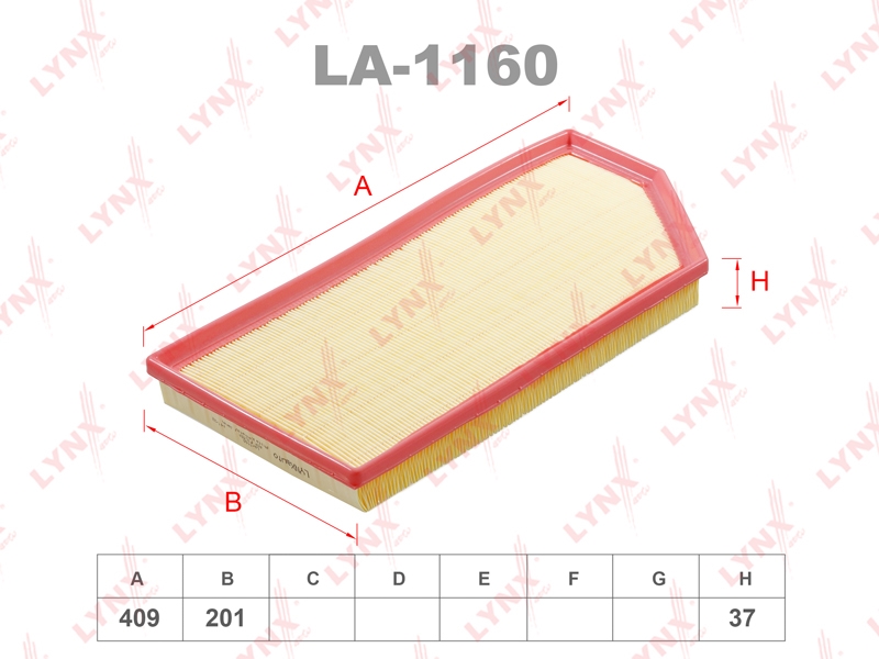 LYNXAUTO LA1160 Фильтр воздушный