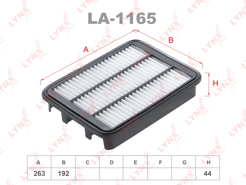 LYNXAUTO LA1165 Фильтр воздушный