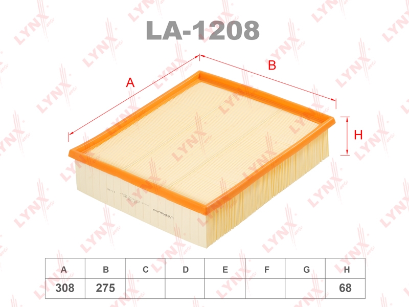 LYNXAUTO LA1208 Фильтр воздушный