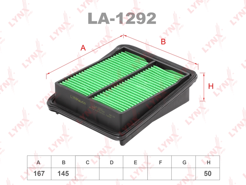 LYNXAUTO LA1292 Фильтр воздушный